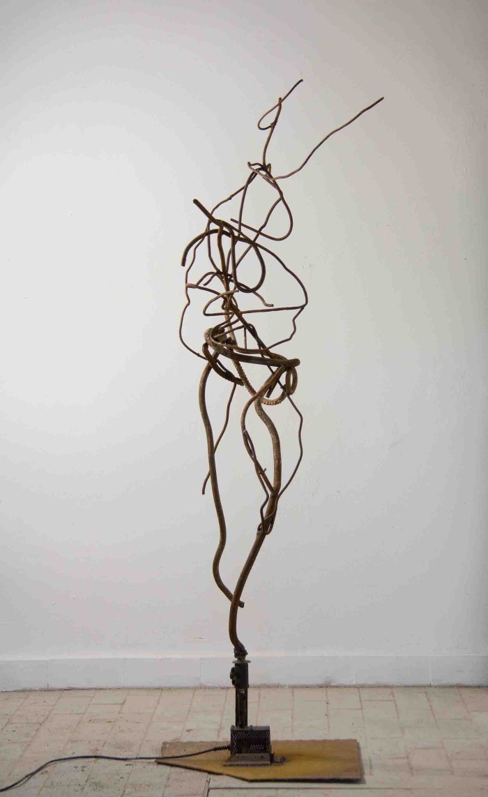 Figure 1, 218cm x 100cm x 110cm, iron, motor, 2012